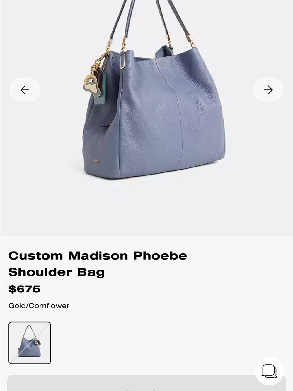 Nwt Coach Madison Phoebe Shoulder Bag - grey leather, purple satin interior